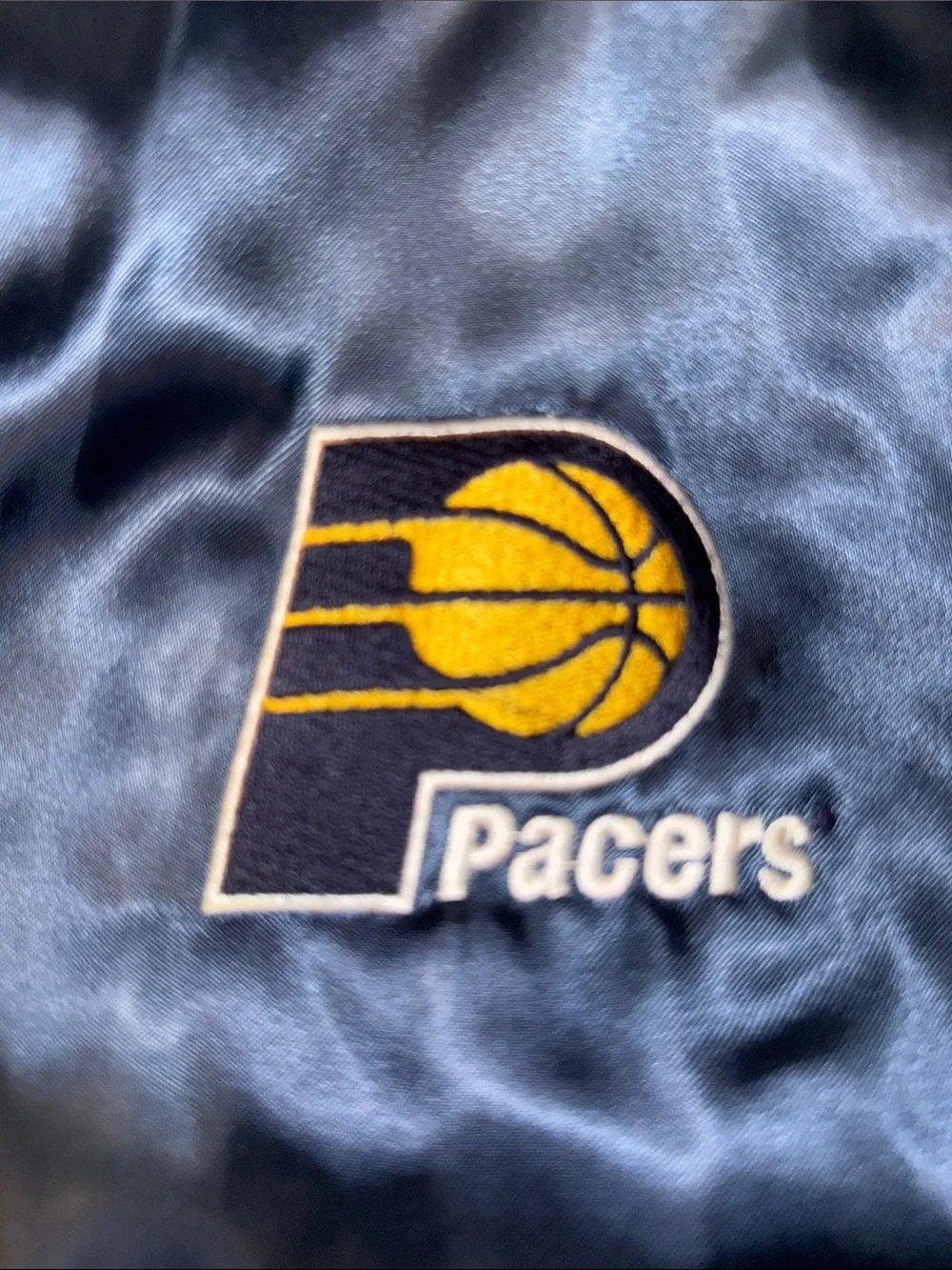NBA Pacers Satin Bomber Jacket -vintage 1980s large